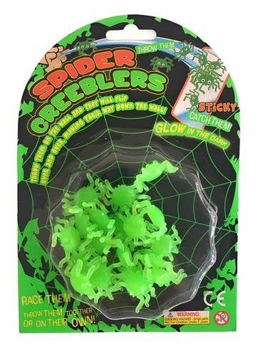 Glow In The Dark Spider Creeblers - 15 Pack