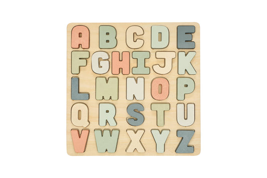 Wooden Alphabet Puzzle, Nursery Decor